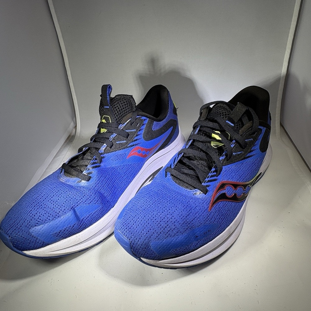 Saucony Men's  Axon 2 Running Shoes 4mm Offset Blue Raz Acid Size 9.5